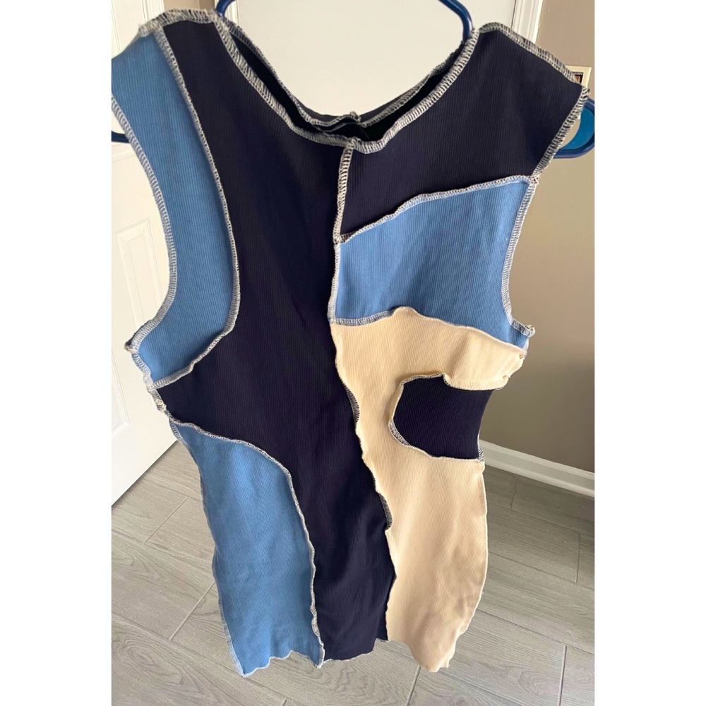 Patchwork Swirl Jersey Mini Dress